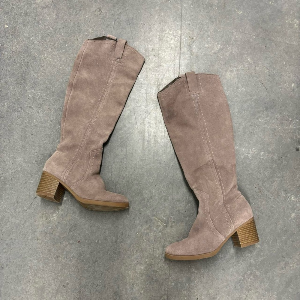 White Mountain Genuine Leather Suede Western Bethesda Knee High Boots